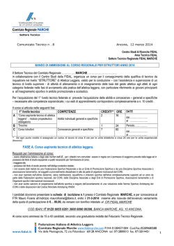 Bando Corso Istruttori 2014