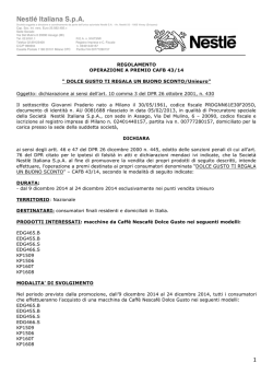 Nestl&eacute; Italiana S.p.A. - Nestl&eacute; Buona la vita