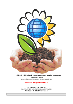 A tutti i docenti classi V° - I.S.I.S.S. Domenico Sartor