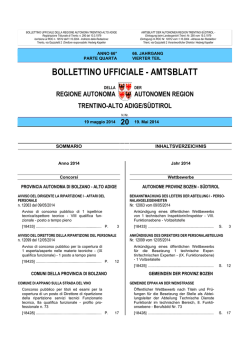 Bollettino n. 20 del 19 maggio 2014