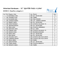 Classifiche Lonato - Atletica falegnameria Guerrini