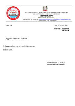 modelli pei e pdf - istituto professionale cesare musatti dolo