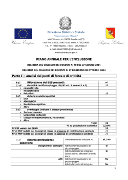 Piano Annuale Inclusivit&agrave; - Circolo Didattico Statale "Don Lorenzo