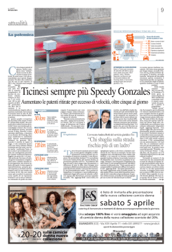 Ticinesi sempre pi&ugrave; Speedy Gonzales