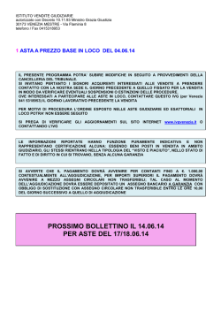 avviso asta corpi reato e fallimentare del 04.06.14