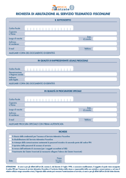 CODICE PIN - Agenzia delle Entrate