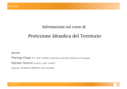 Protezione Idraulica del Territorio