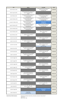 Calendario, docenti e aule NEW! - Dipartimento di Informatica e