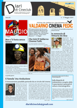 n. 17 Maggio 2014 - Diari di Cineclub