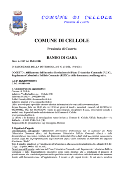 Bando PUC CELLOLE - Comune di Cellole