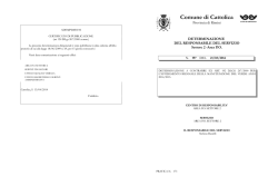 DETERMINAZIONE DIRIGENZIALE 197 Anno 2014