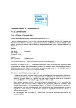 Delibera n- 6 nomina responsabile anticorruzione