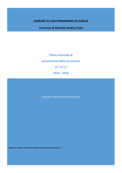 Piano Triennale di Prevenzione della Corruzione del Comune di
