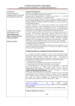 AVVISO DI BANDO CONCORSO - Universit&agrave; del Salento