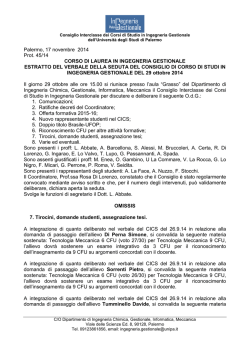 studenti - Universit&agrave; di Palermo