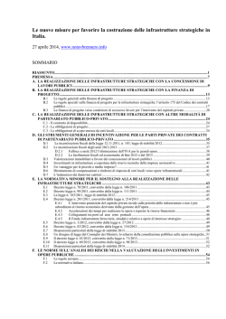 Le nuove misure per favorire la costruzione delle infrastrutture