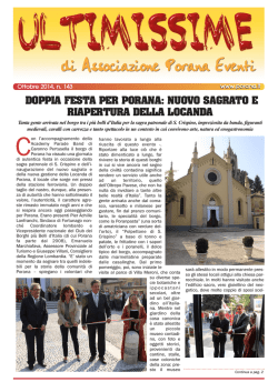 Ottobre - Associazione Porana Eventi