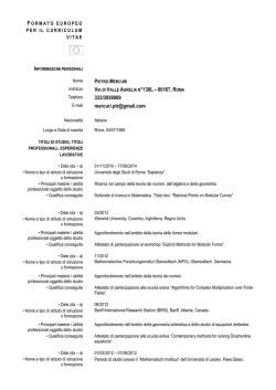 CV . Link a PDF - Universit&agrave; degli Studi della Tuscia