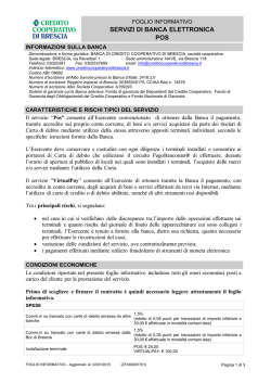 Servizi di bancaelettronica: POS - Banca di Credito Cooperativo di