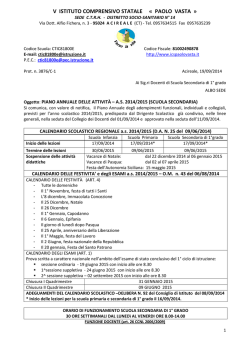 Piano Annuale attivit&agrave; (scuola secondaria) 2014