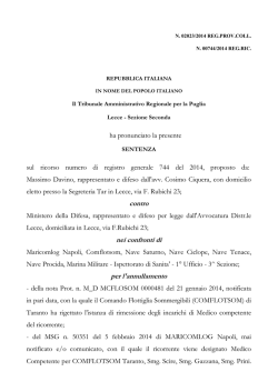 TAR Lecce 2014