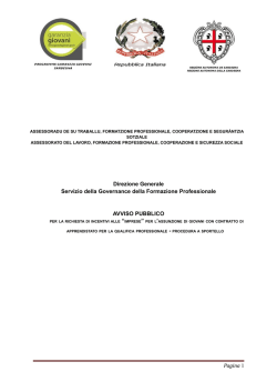 Avviso Incentivi - SardegnaLavoro