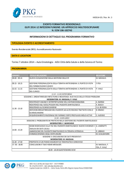 glifi 2014: le infezioni fungine: un approccio multidisciplinare n. ecm