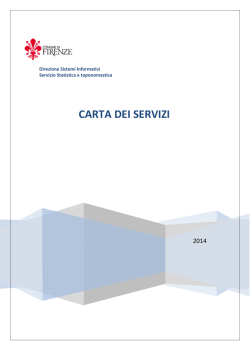 Carta dei Servizi 2014 - Statistiche comune di Firenze
