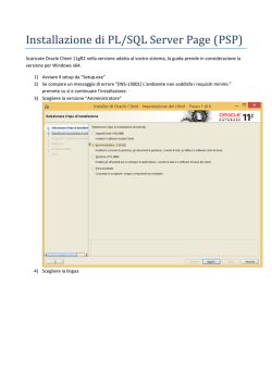 Installazione di PL/SQL Server Page (PSP)