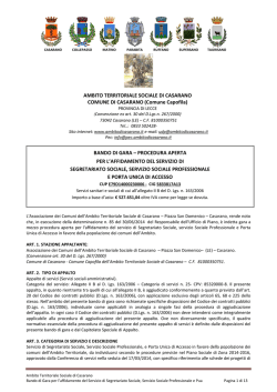 BANDO serv sociale profe e segretariato