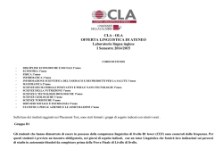 Orario Attivit&agrave; CLA-OLA Primo sem 2014_2015