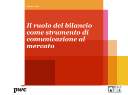 PWC-il bilancio come strumento di comunicazione