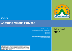 Listino Prezzi Camping Village Polvese