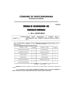 Aliquota TARI e Piano Finanziario 2014