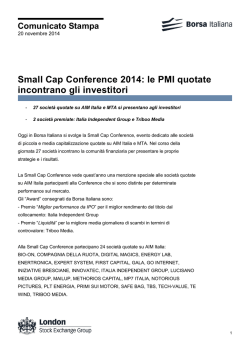 Small Cap Conference 2014: le PMI quotate
