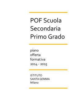 POF Scuola Secondaria Primo Grado