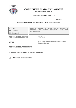 COMUNE DI MARACALAGONIS