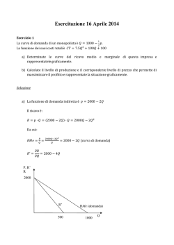 Esercitazione 16 Aprile 2014