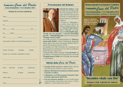 Corso di formazione Vitorchiano, 13/14 dicembre 2014 Qui trovi il