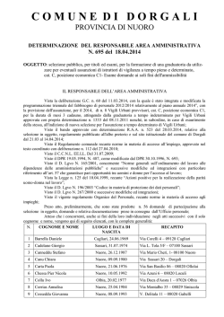 Segretario Comunale - Comune di Dorgali