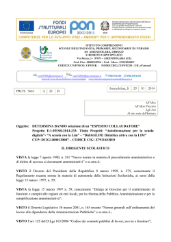 Progetto E-1-FESR-2014-233- Titolo Progetti: &ldquo;Autoformazio