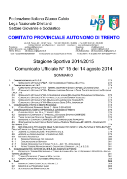 Comunicato n. 15