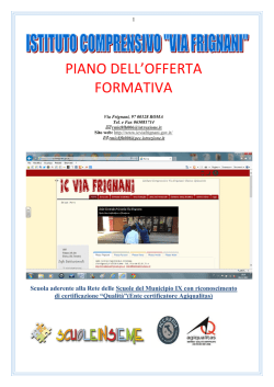 POF 2014-15 - Plesso Frignani