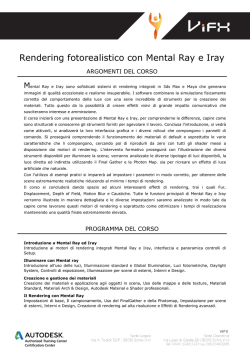 Rendering fotorealistico con Mental Ray e Iray