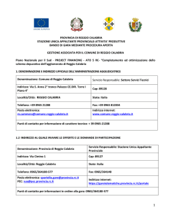 Bando e Disciplinare - Completamento ed ottimizzazione dello