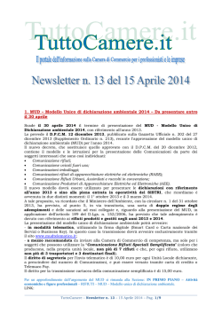 1. MUD &ndash; Modello Unico di dichiarazione