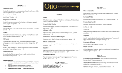 CRUDO (Raw) CONTORNI(Sides)