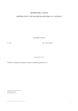 DELIBERAZIONE n.237 del 26/03/2014