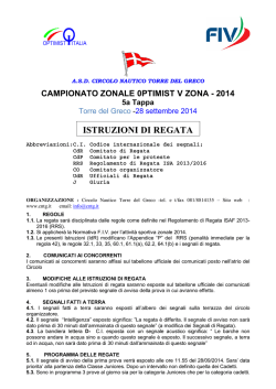 ISTRUZIONI DI REGATA