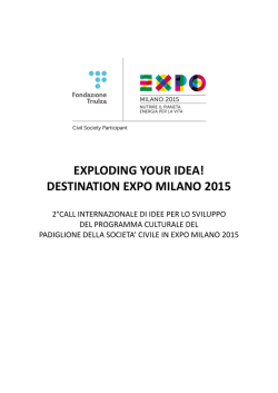 Exploding your idea!Destination Expo Milano 2015_2 call